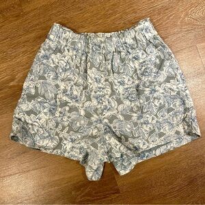 Abercrombie linen-blend pull on shorts